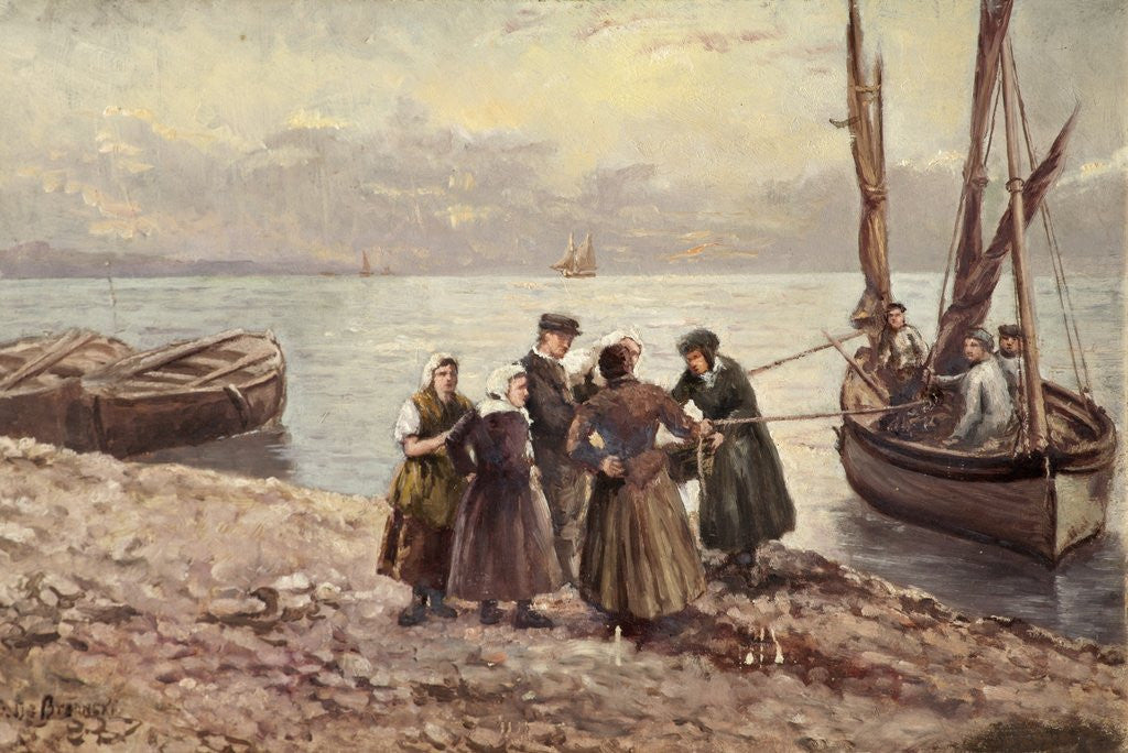 Detail of Fisherwomen by Gustave De Breanski
