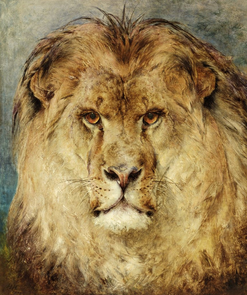 Detail of A Lion's Head by Heywood Hardy