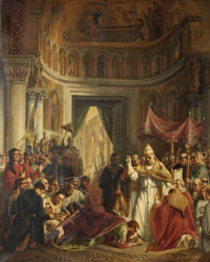Detail of The Submission of the Emperor Barbarossa by Solomon Alexander Hart