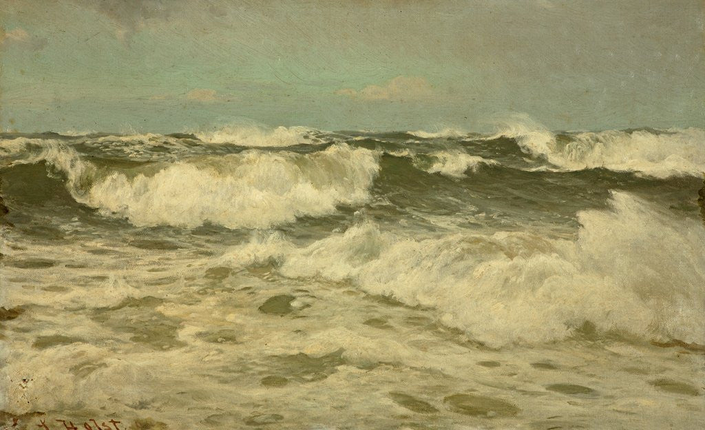 Detail of A White Gale off the Coast of Cornwall by Lauritz Holst
