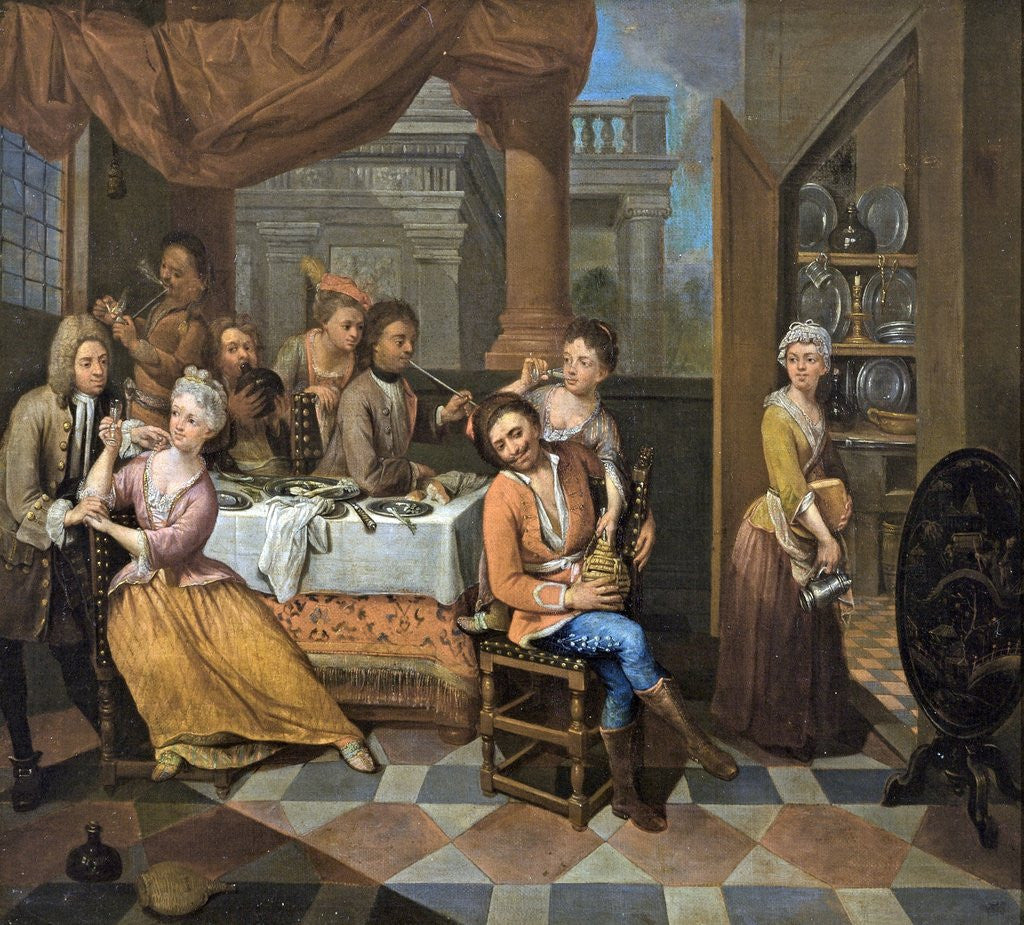 Detail of Banqueting Scene by Peter Jacob Horemans