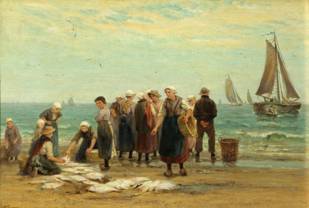 Detail of Fisherwomen at Scheveningen by Mrs Edith Hume