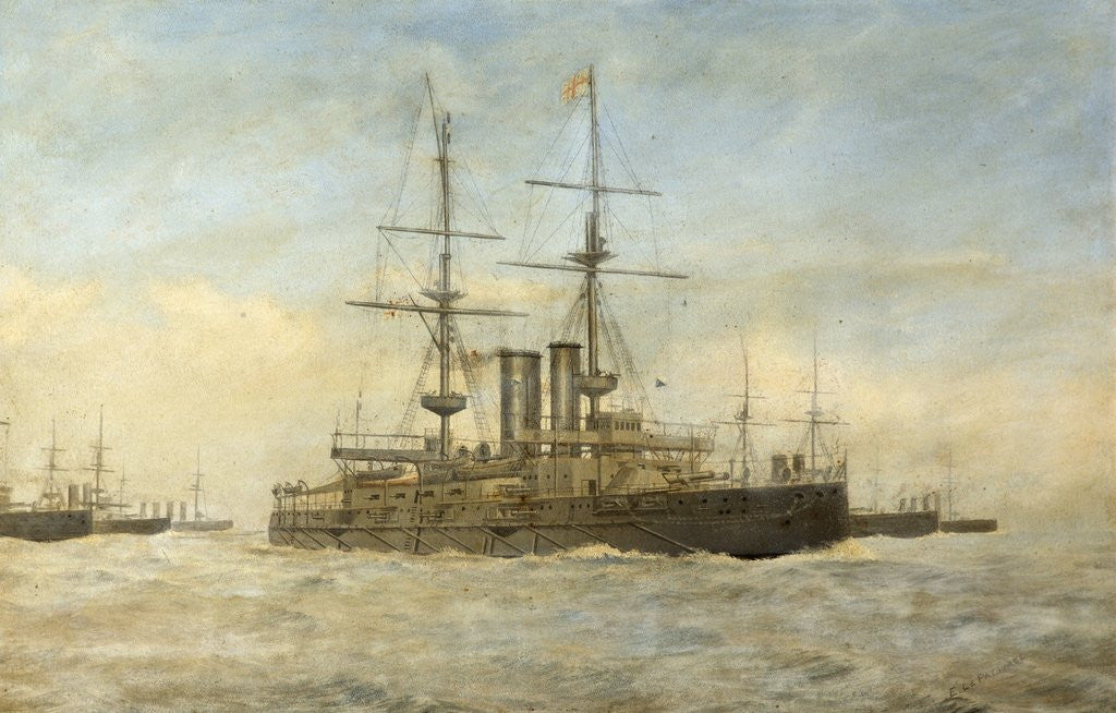 Detail of A British Battleship by E. Le Patourel