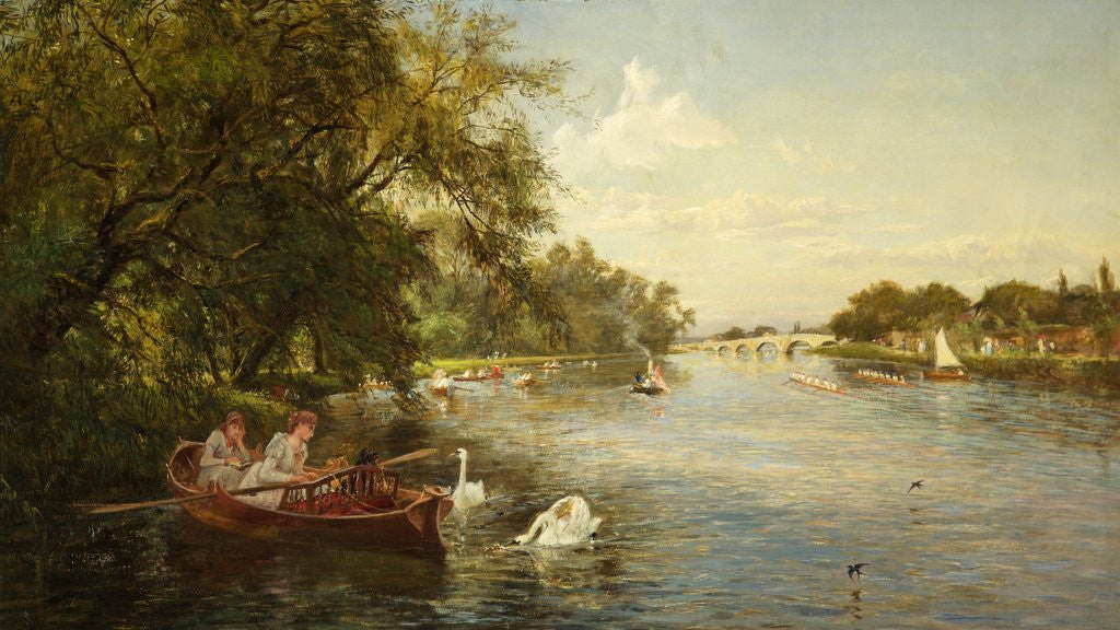 Detail of On the Thames by Charles James Lewis