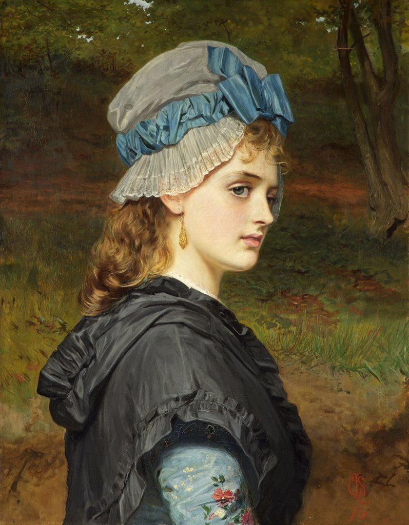 Detail of A Girl's Head by Charles Sillem Lidderdale