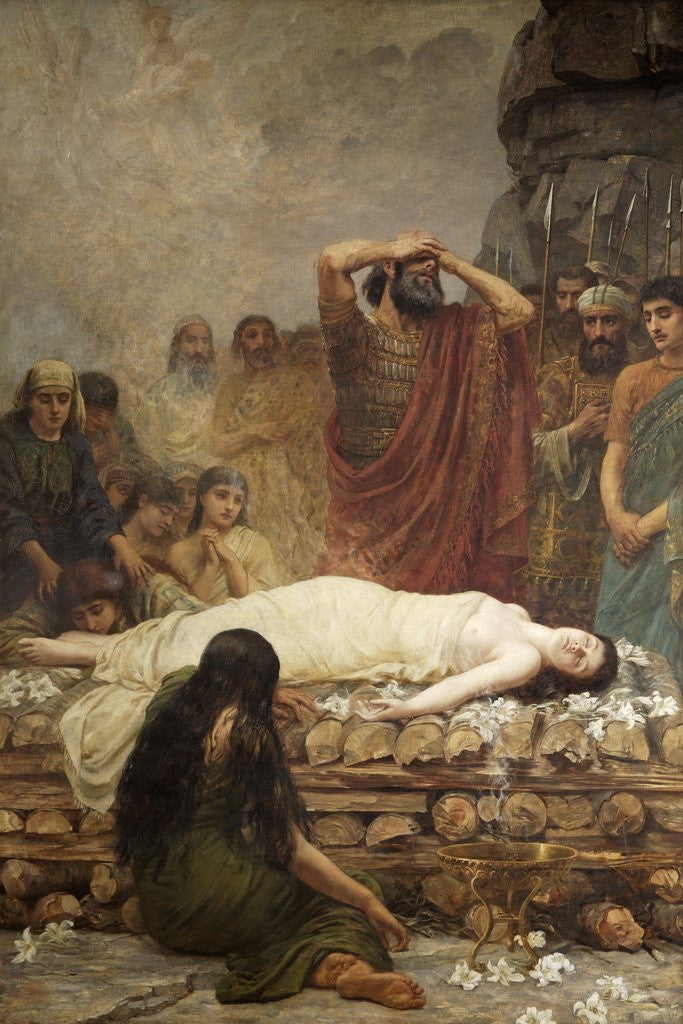 Detail of Jephthah's Vow; The Martyr by Edwin Longsden Long