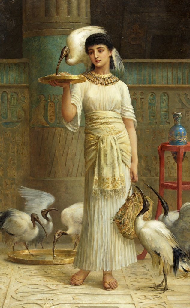 Detail of Alethe, Attendant of the Sacred Ibis by Edwin Longsden Long