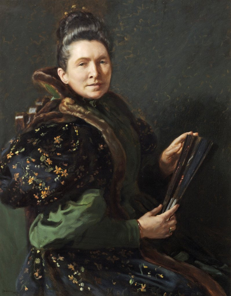 Detail of Annie Russell-Cotes by John Henry Lorimer