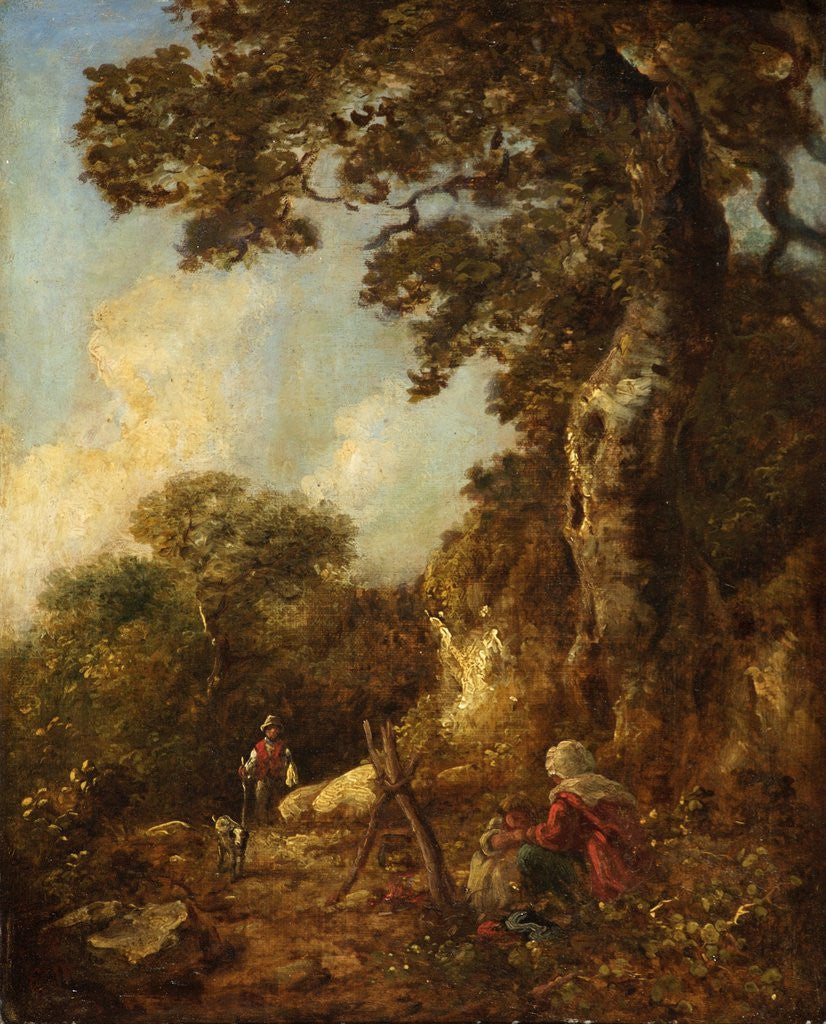 Detail of A Woodland Scene by George Morland