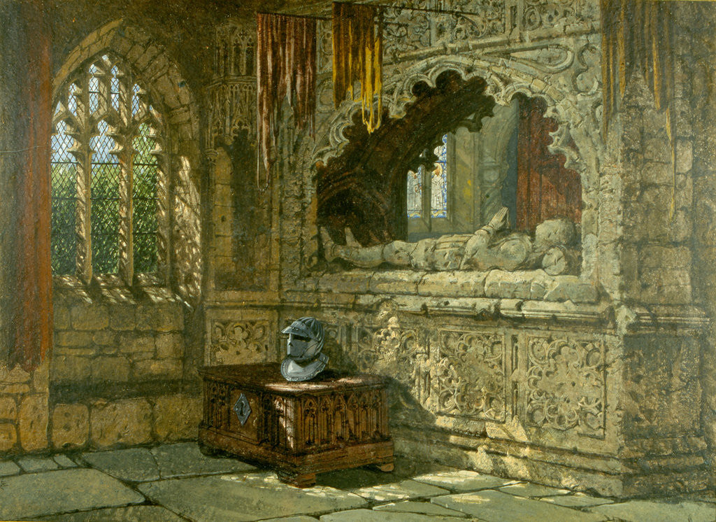 Detail of Tomb in the Crypt of Arundel Castle by Samuel Rayner