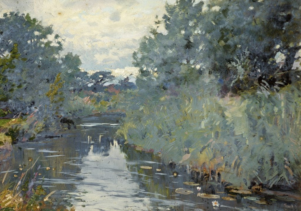 Detail of Christchurch River Scene by Frank Richards