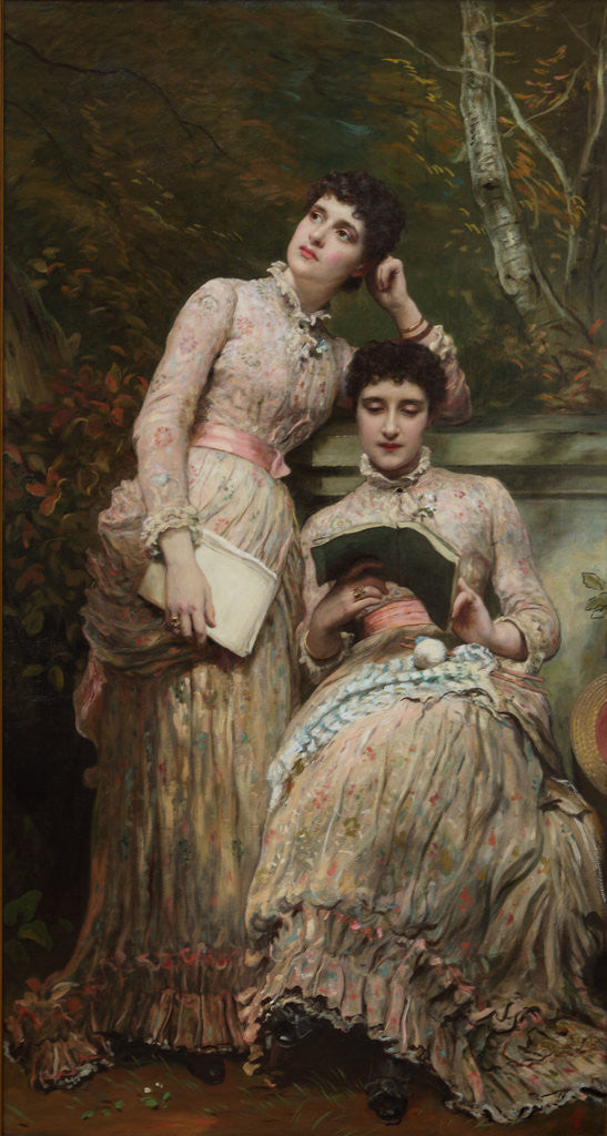 Detail of Ida and Ethel, the Twin Daughters of J. Searight Esq by James Sant