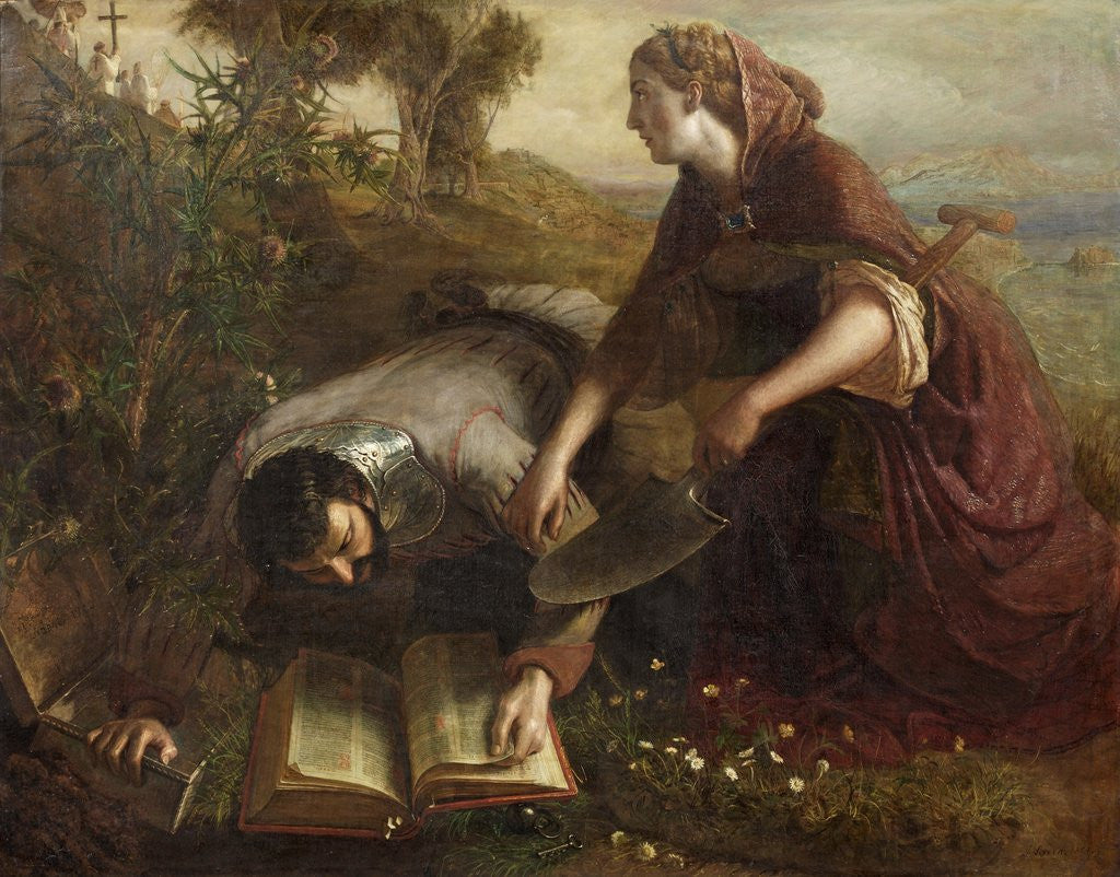 Detail of Burying the Bible by Joseph Severn