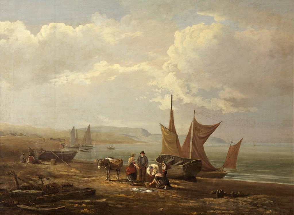Detail of Unloading the Catch by William Joseph Shayer