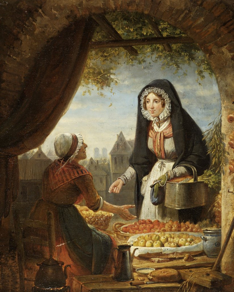 Detail of The Fruit Seller by Jean-Baptiste van Eycken