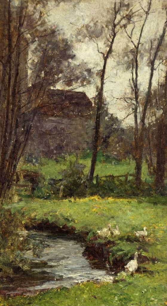 Detail of Brook and Ducks [But I Go On Forever] by F. White