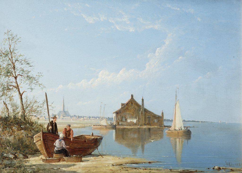 Detail of Coastal Scene by William Raymond Dommerson