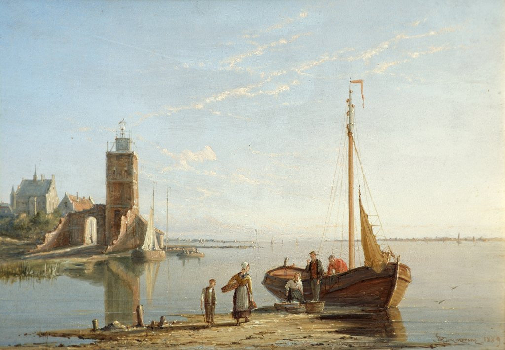 Detail of The Lighthouse at Tholen, Zimmer Zee, Holland by William Raymond Dommerson