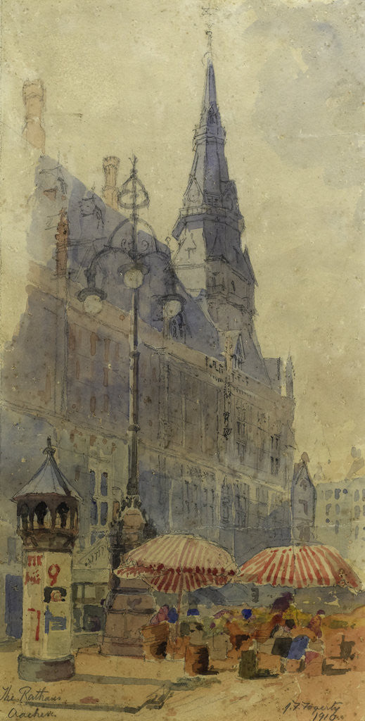 Detail of The Rathaus, Aachen by John Frederick Fogerty