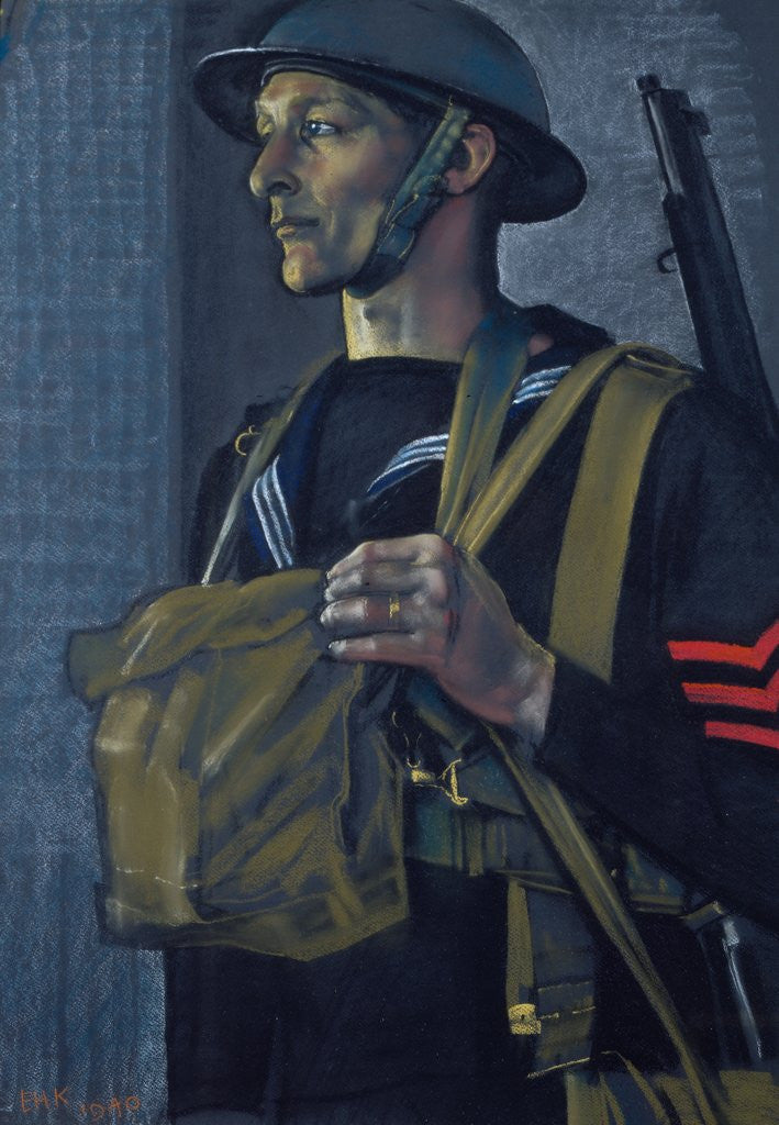 Detail of Able-Seaman Povey of HMS Hardy by Eric Kennington