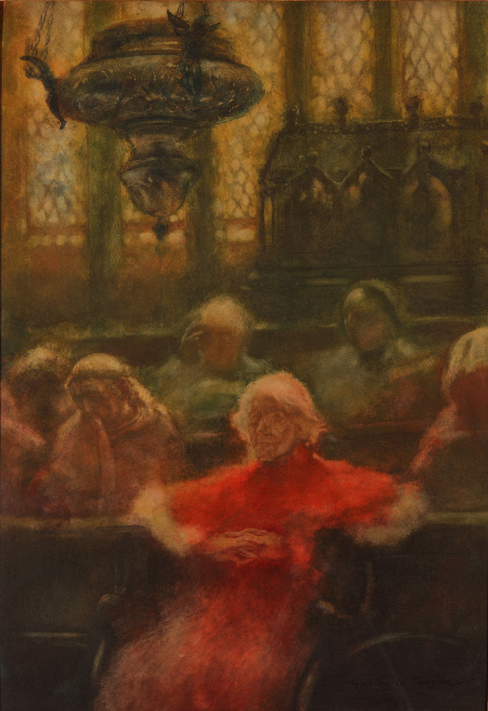 Detail of The Cardinal by Gaston La Touche