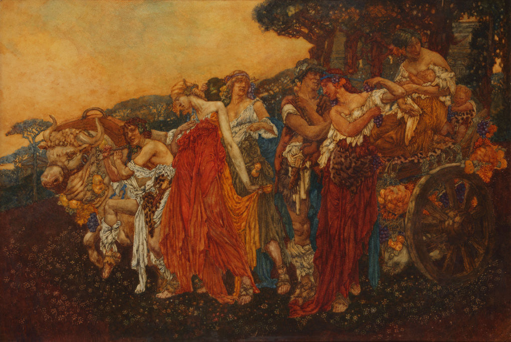 Detail of An Autumn Pastural by Noel Laura Nisbet