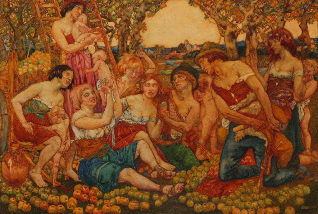 Detail of The Apple Harvest by Noel Laura Nisbet