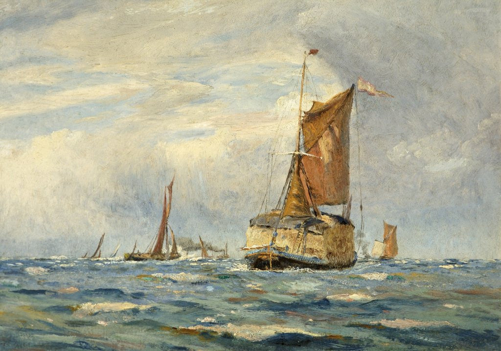 Detail of A Breezy Day on the Medway by William Lionel Wyllie