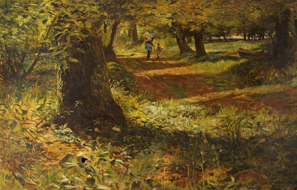 Detail of Sunlit Woodland Path by William Morrison Wyllie