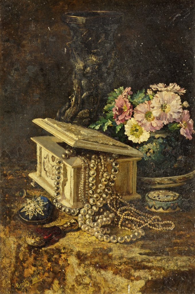 Detail of My Lady's Bedchamber - Still Life with Jewell Box by Frederick Bentz