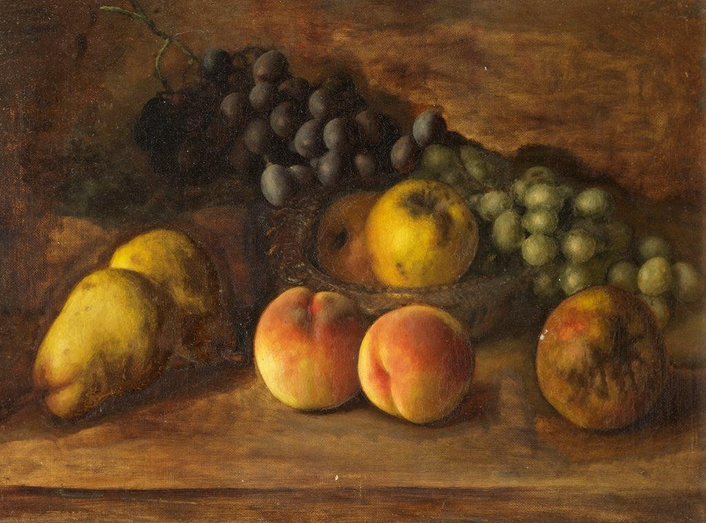 Detail of Still Life with Fruit and a Glass Bowl by George Walter Harris
