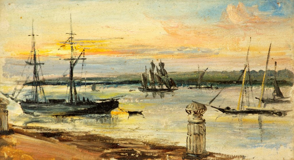Detail of Gravesend - Sunset by William W. Warren