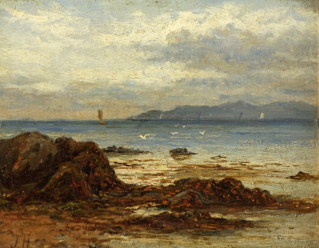 Detail of Coastal Shipping from a Rocky Shore by James Henderson