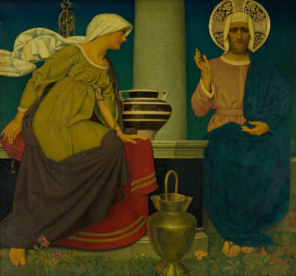 Detail of At the Well of Samaria by Joseph Edward Southall