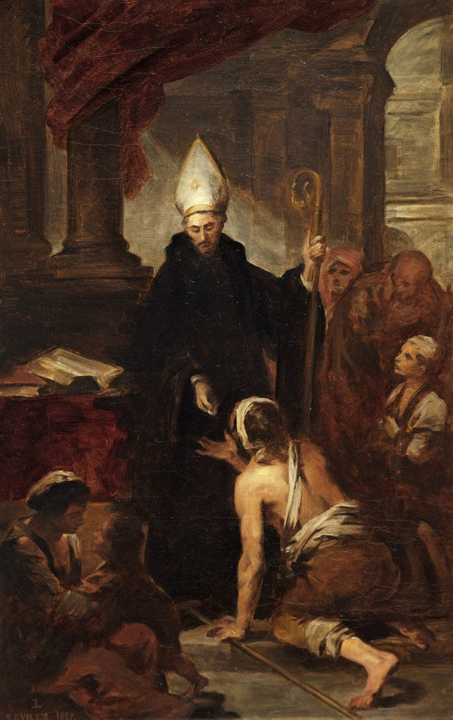 Detail of Saint Thomas of Villanueva by Edwin Longsden Long