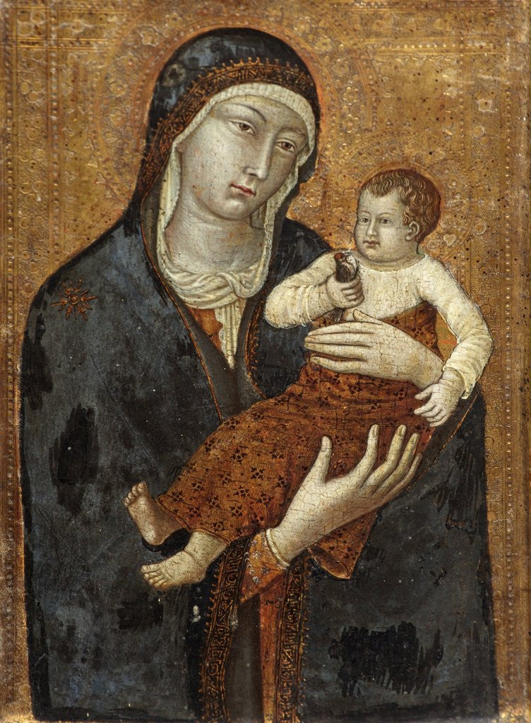 Detail of Madonna and Child by Siennese School