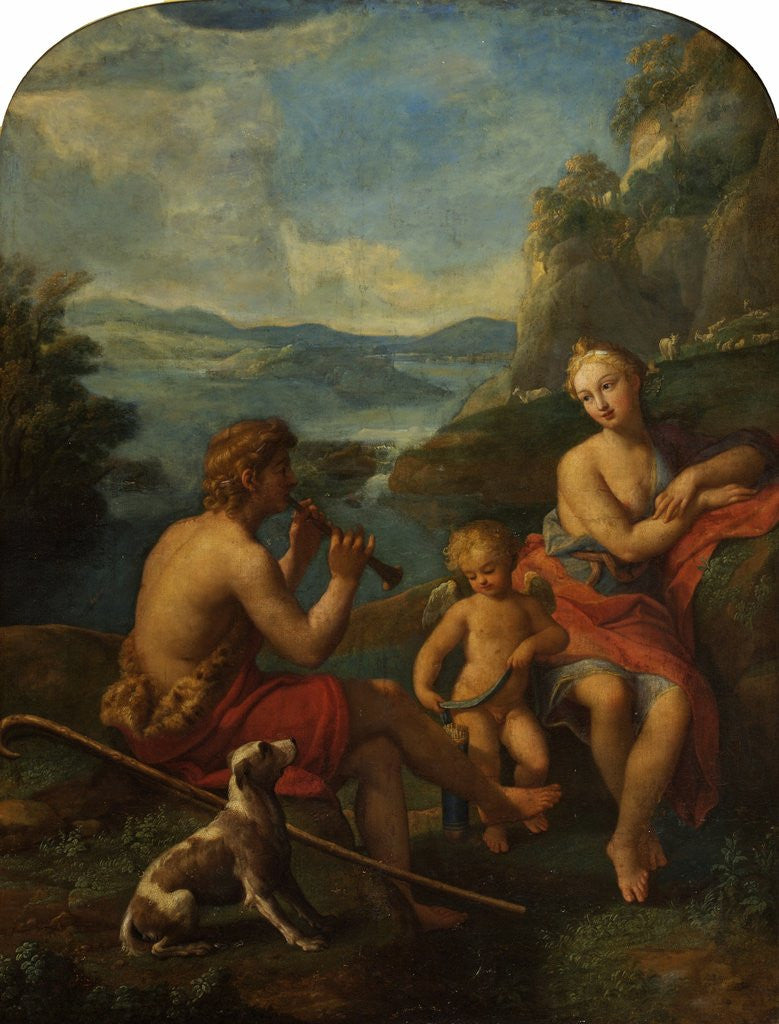 Detail of Daphnis and Chloe by Francesco Albani