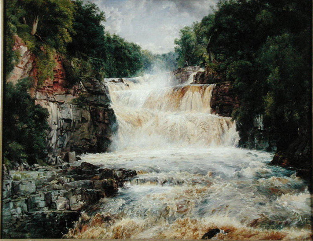 Detail of Swallow Falls, Bettws-y-Coed, North Wales, 1873 by Edwin Frederick Holt