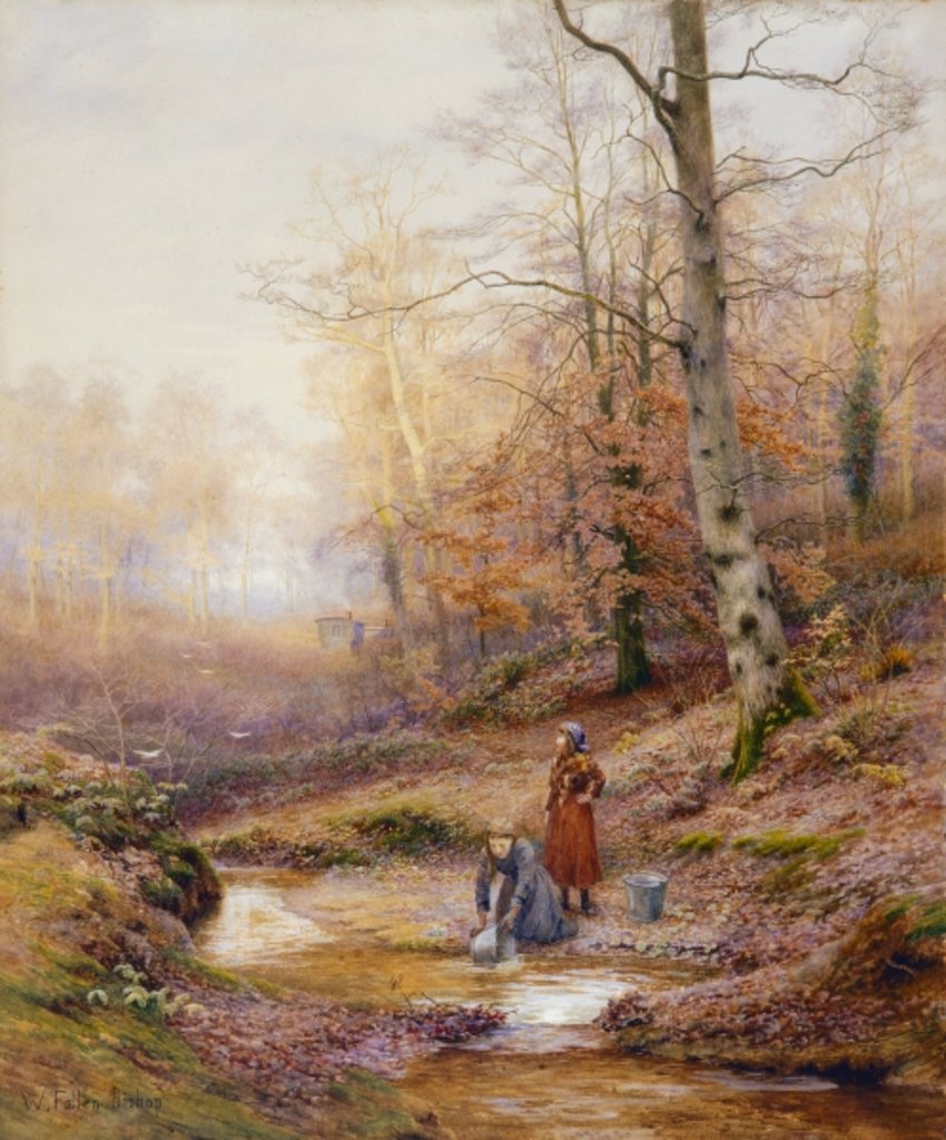 Detail of Autumn Woodland, c.1900 by Walter Follen Bishop