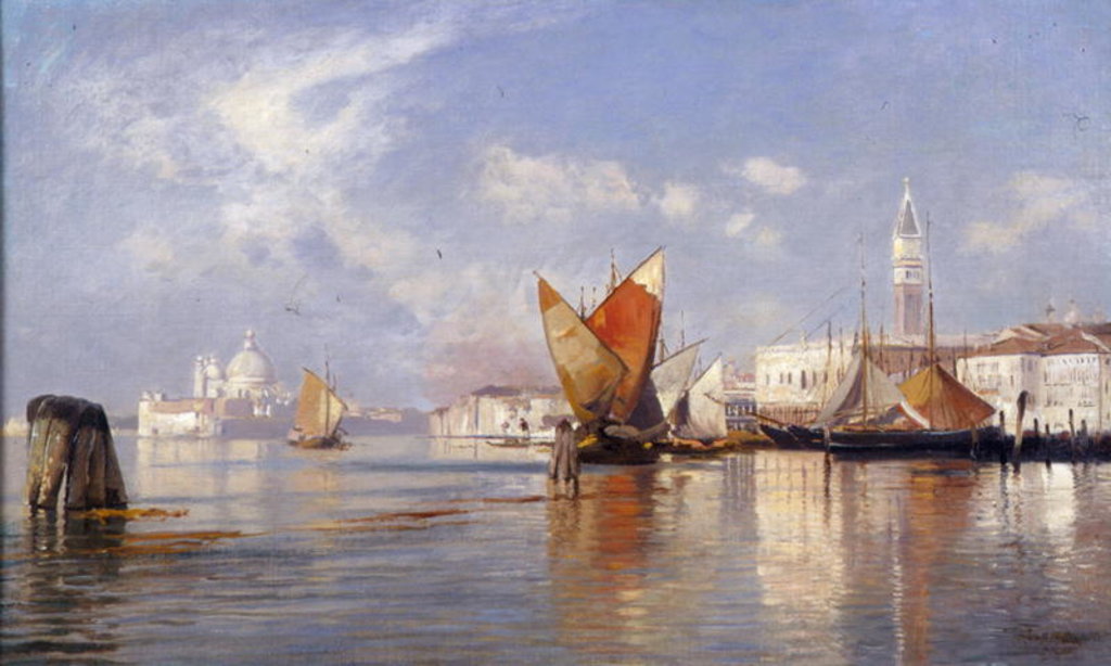 Detail of On the Lagoon, Venice by Ascan Lutteroth