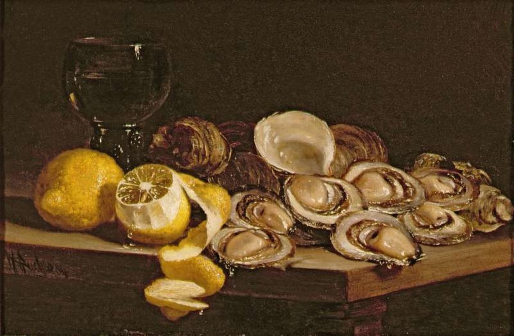 Detail of Study of Oysters, 1884 by William Hughes