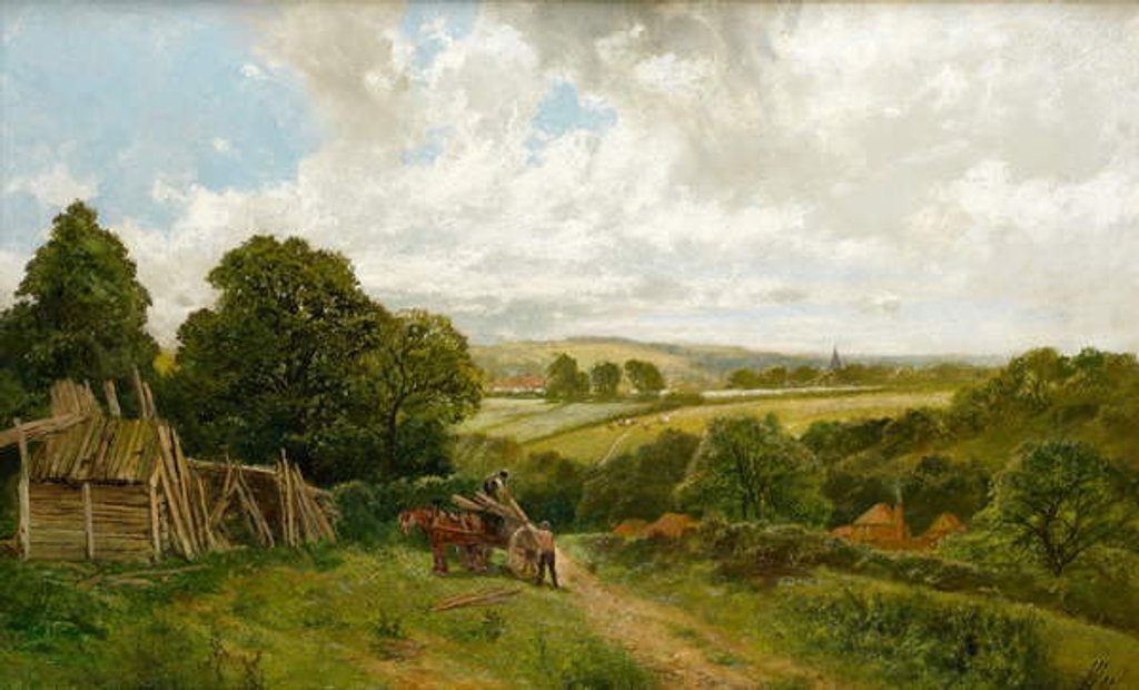 Detail of The Canal at Old Basing, Hampshire by James Peel