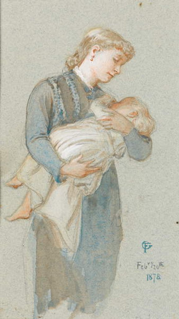 Detail of Frederica and her Mother, 1878 by Frederick Goodall
