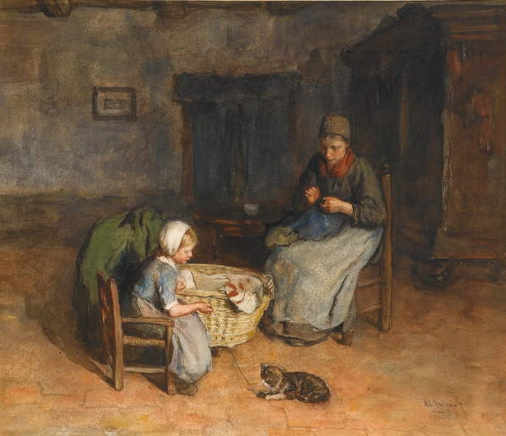 Detail of A Dutch Home by Albert Neuhuys