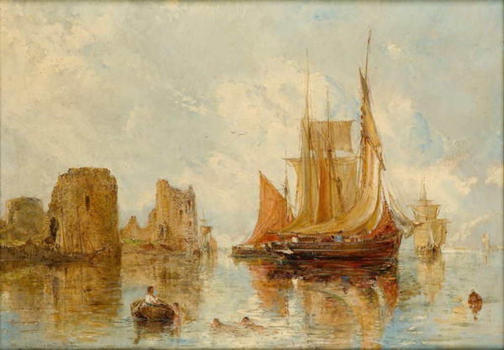 Detail of Flint Castle, 1887 by William Joseph J.C. Bond