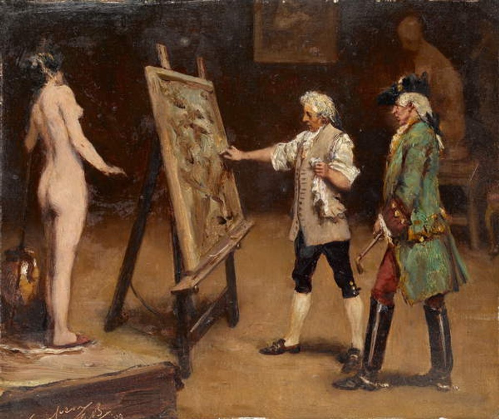 Detail of A Visit to the Studio by A. B. Simpson