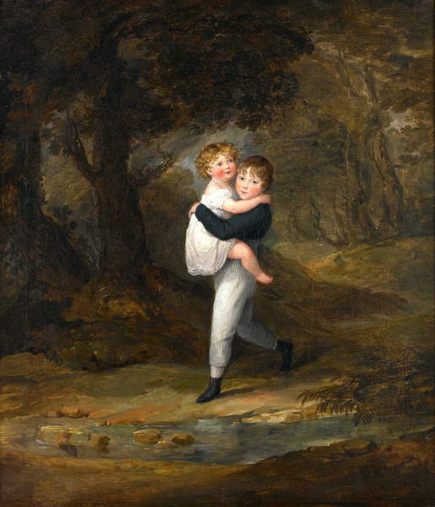Detail of Children in the Wood Crossing the Stream, c.1806 by Maria Spilsbury