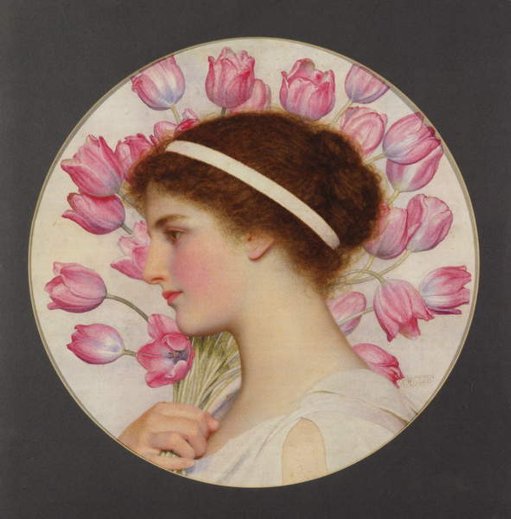 Detail of Tulip Festival, c.1920 by George Lawrence Bulleid