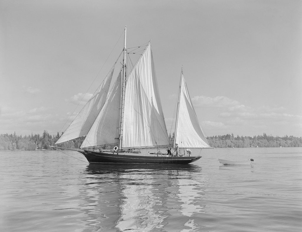 Detail of The Thetis Sailing on Lake Washington by Anonymous