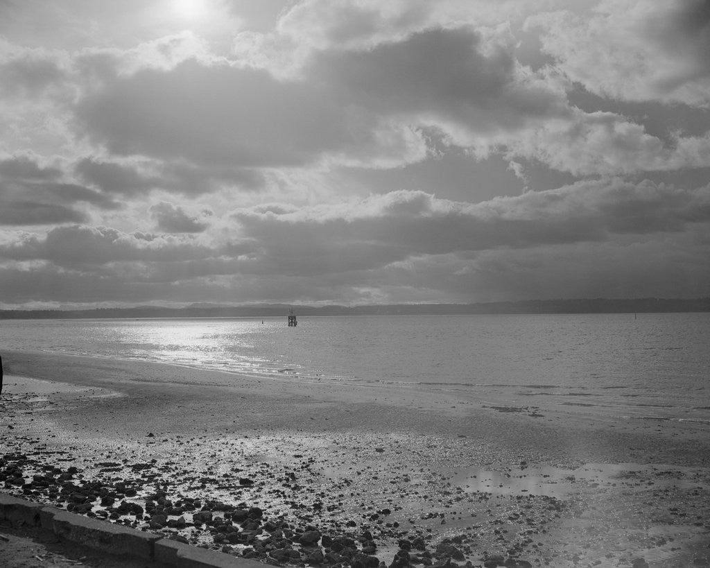 Detail of Sunlight Streaming Through Clouds Above Shilshole Bay by Anonymous